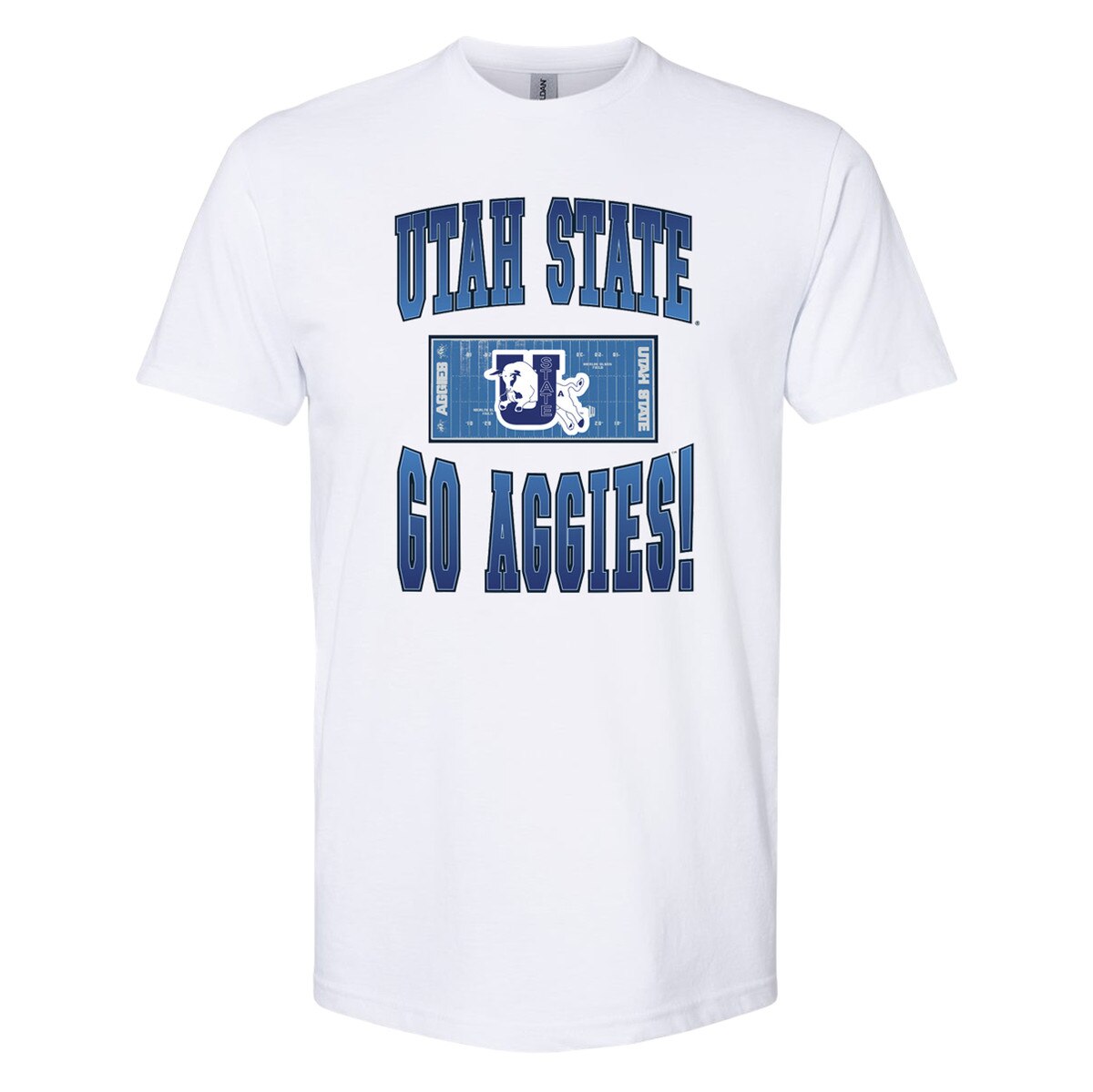Utah State Retro Bull Go Aggies Unisex T-Shirt white